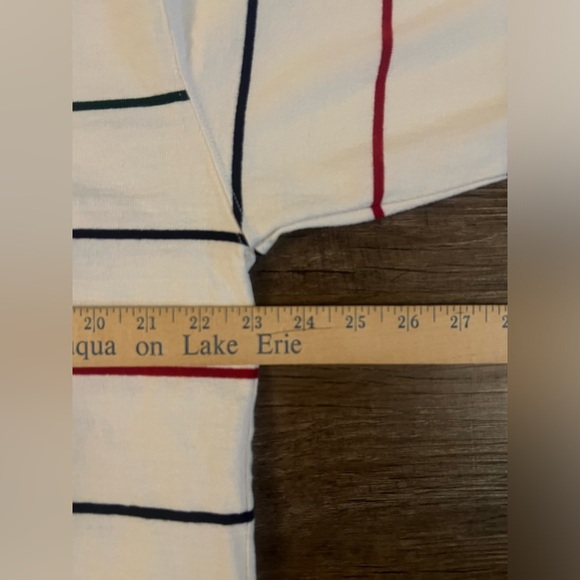 VTG Woolrich Striped Longsleeve Polo Turtleneck Striped Color Shirt Large E13 - Picture 7 of 8